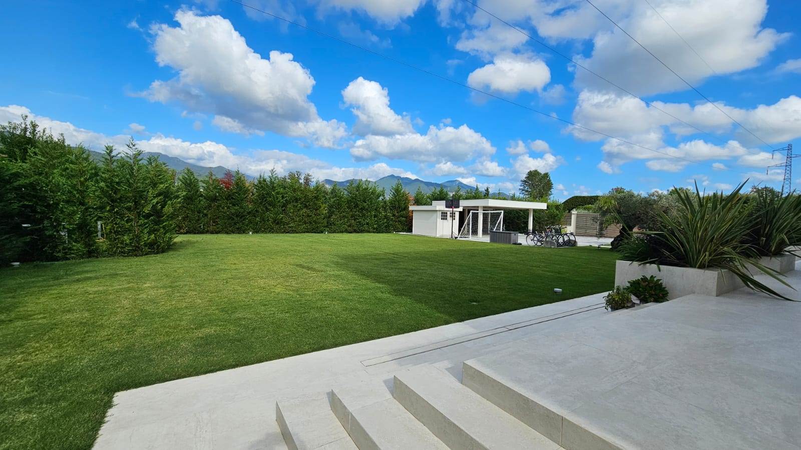 Private garden and lawn