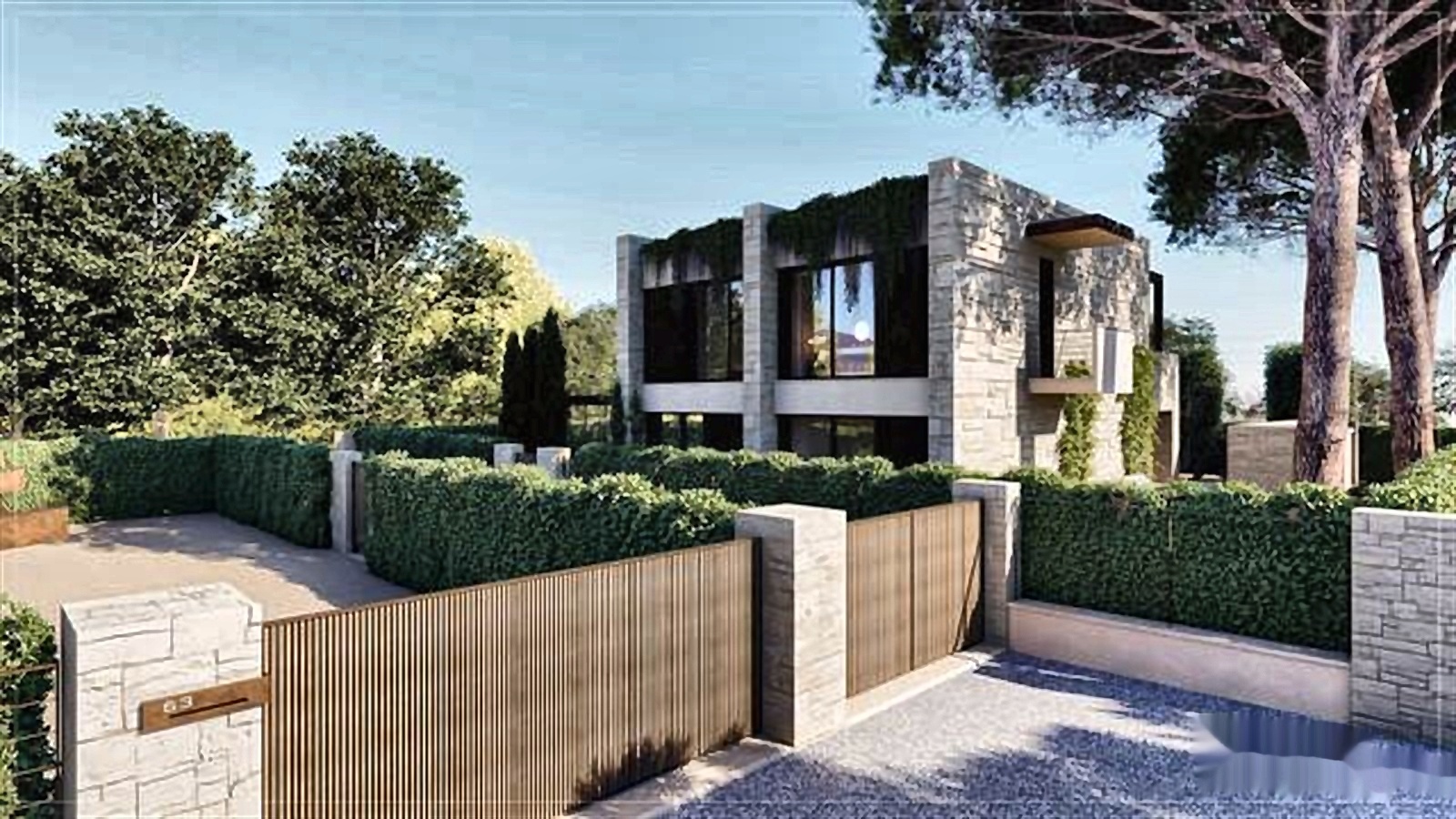 Rendering of the proposed villa entrance