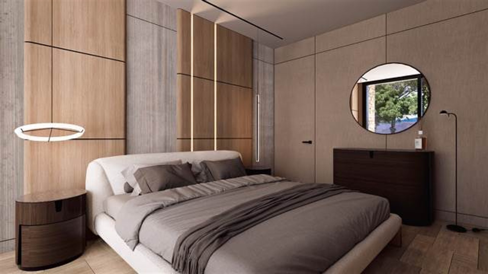 Rendering of a proposed bedroom