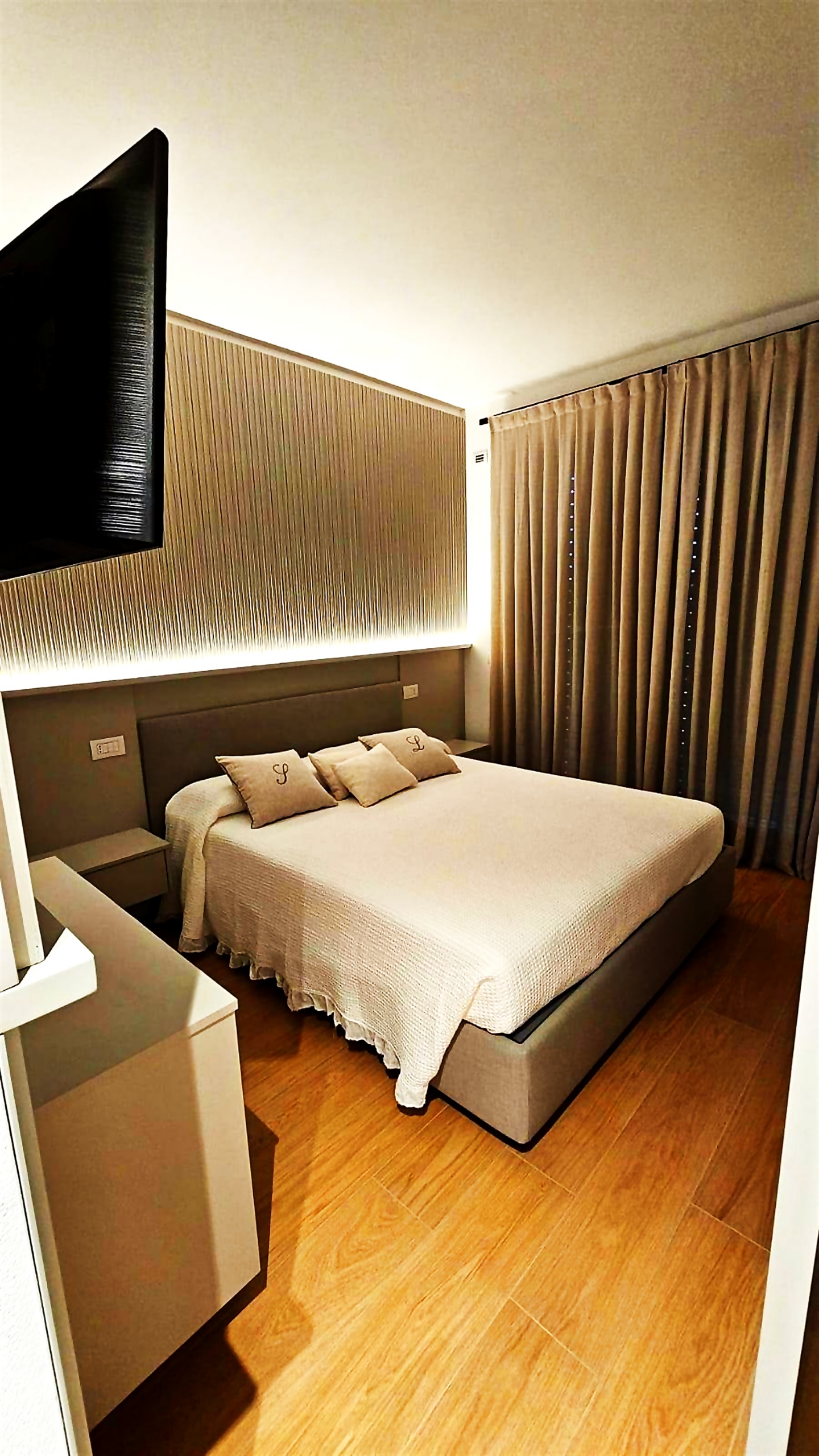 Bedroom with television