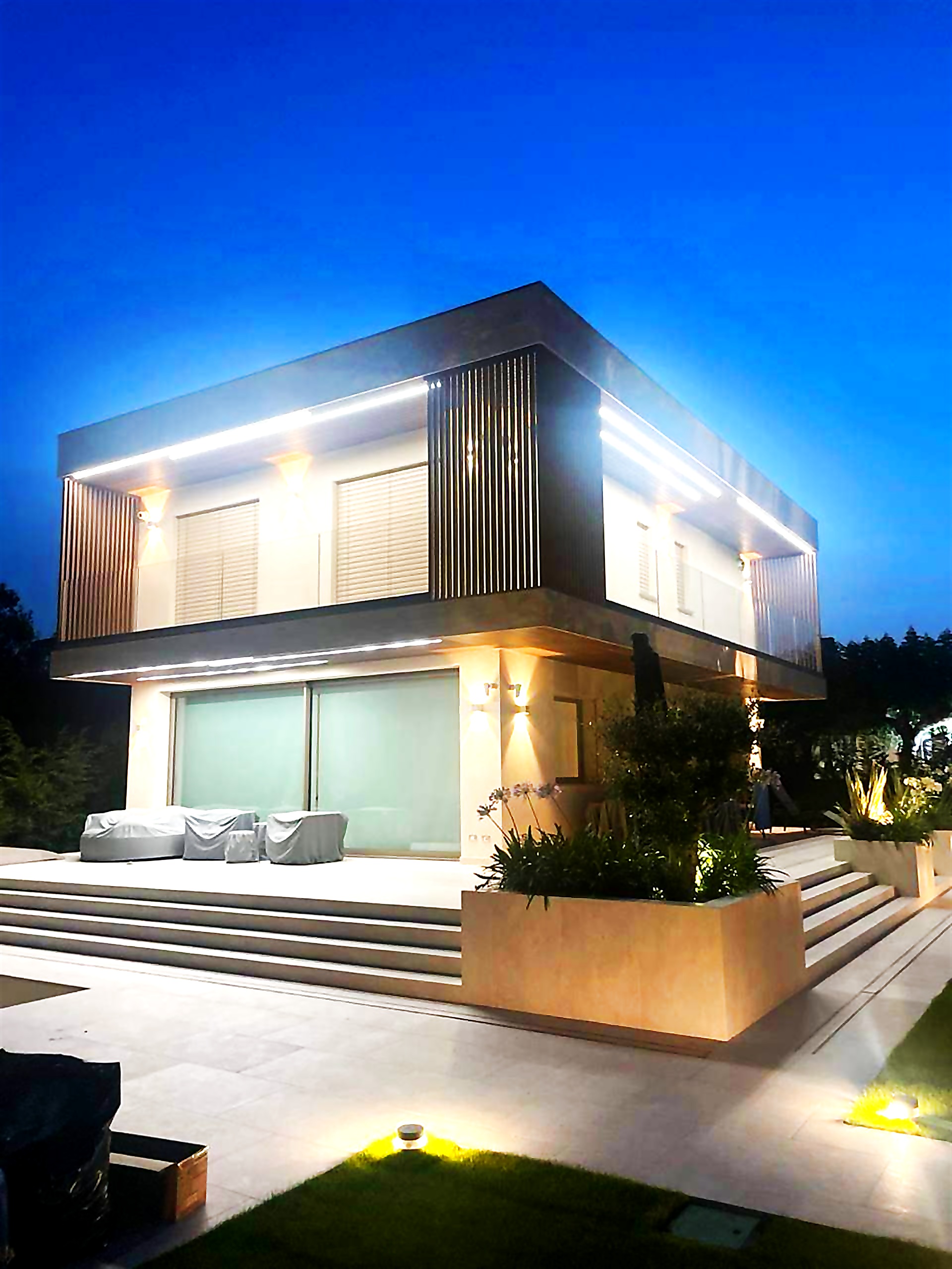 Villa at night
