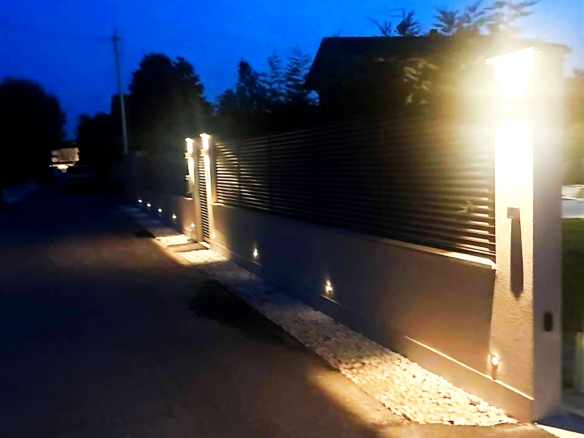 Entrance at night