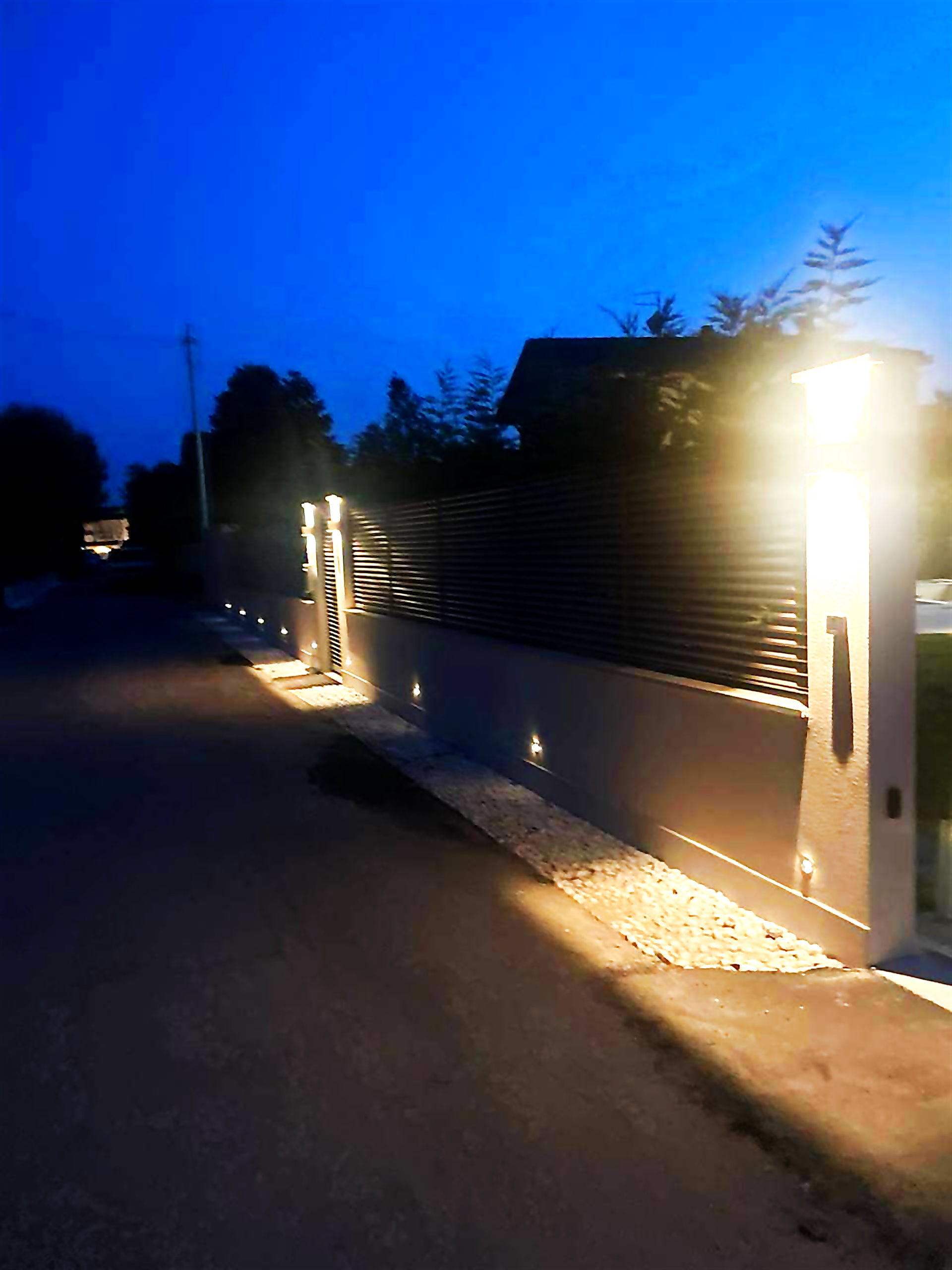 Entrance at night