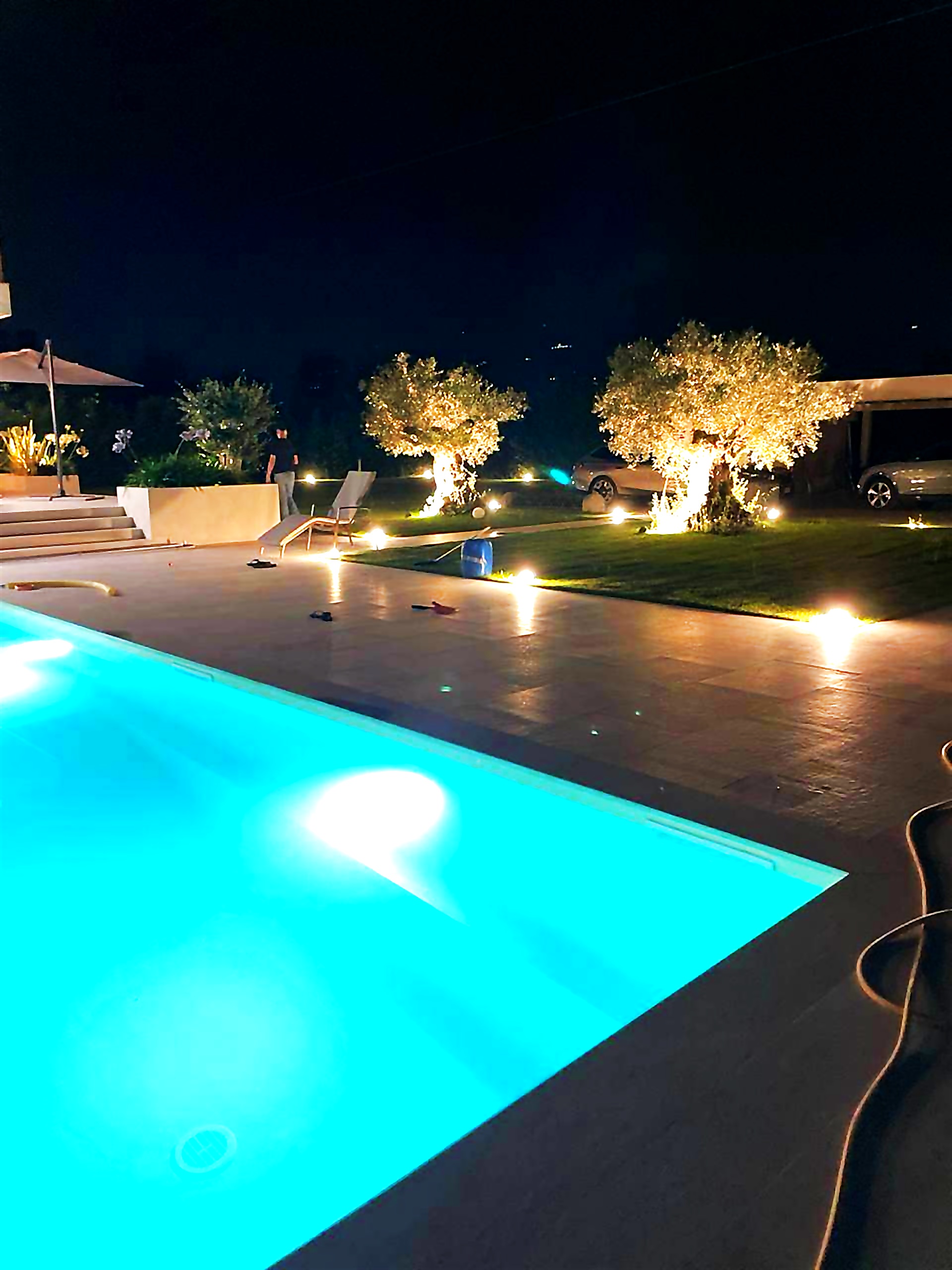 Pool at night